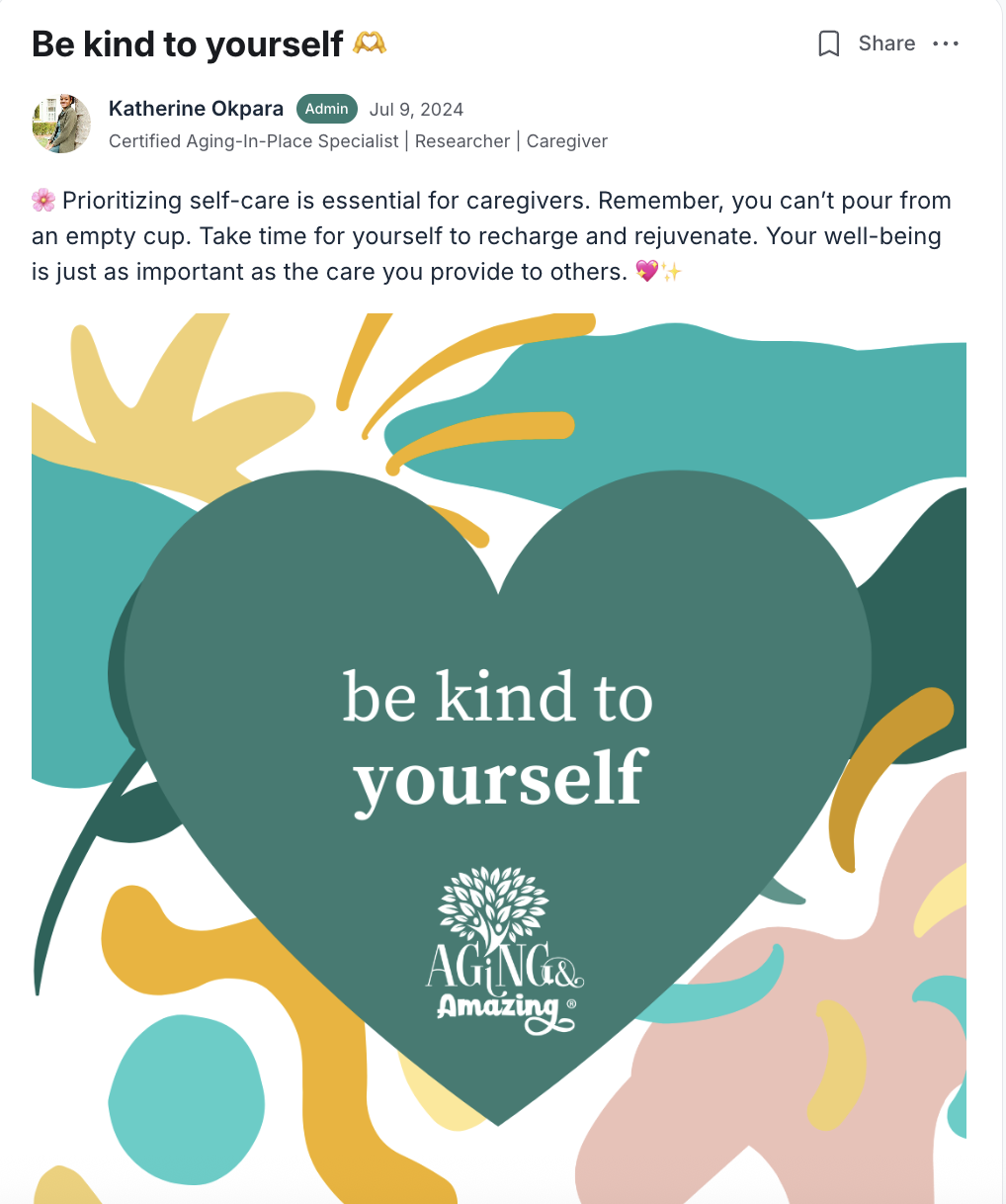 self-care for caregivers